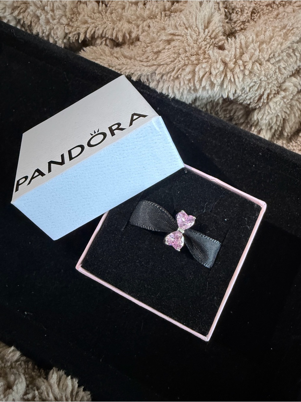 PANDORA PINK BOW CHARM